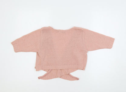 Womens UK Size S PRETTYLITTLETHING Pink Shrug Jumper