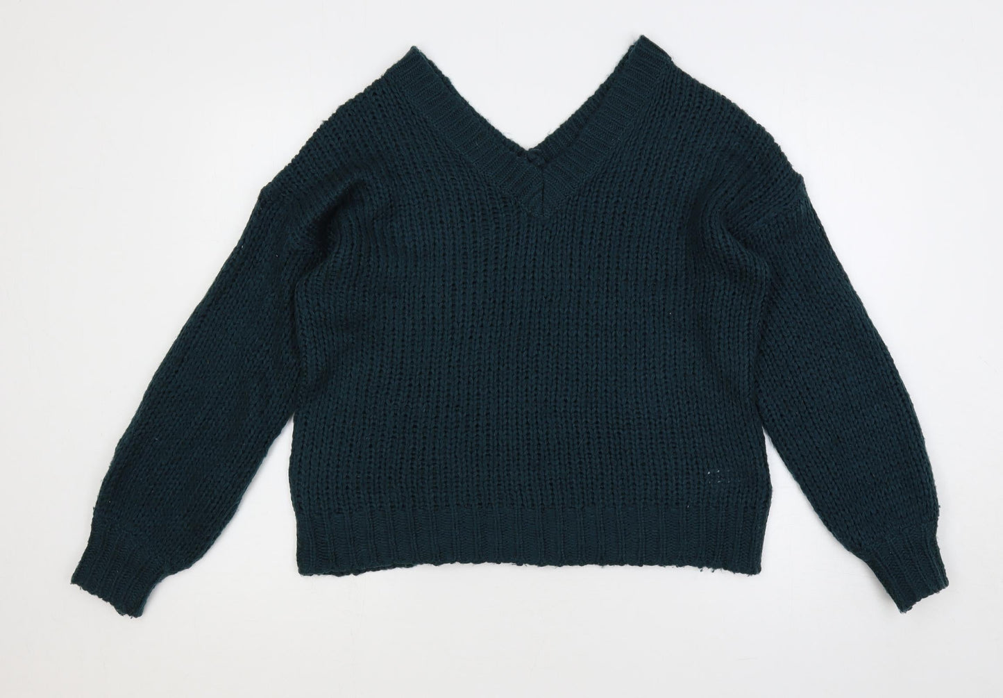 Womens UK Size 8 QED London Green Pullover Jumper