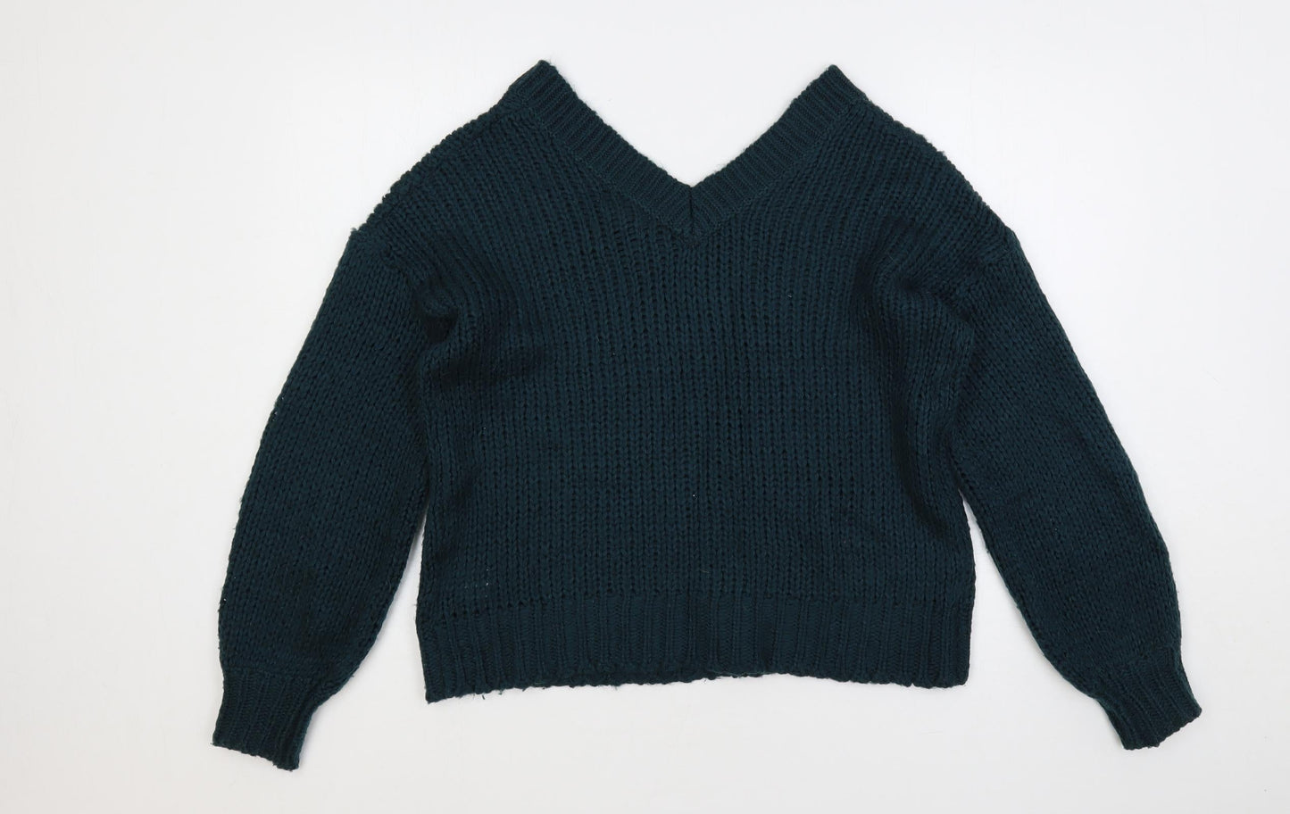 Womens UK Size 8 QED London Green Pullover Jumper