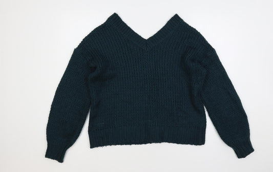 Womens UK Size 8 QED London Green Pullover Jumper