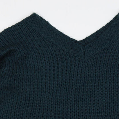 Womens UK Size 8 QED London Green Pullover Jumper