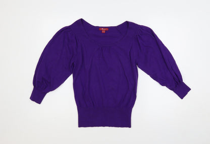 Womens UK Size 10 Monsoon Purple Pullover Jumper