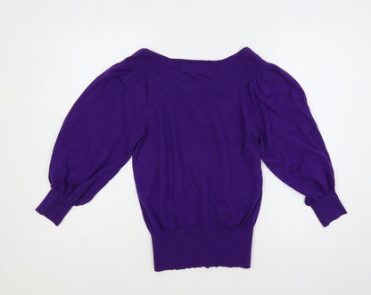 Womens UK Size 10 Monsoon Purple Pullover Jumper