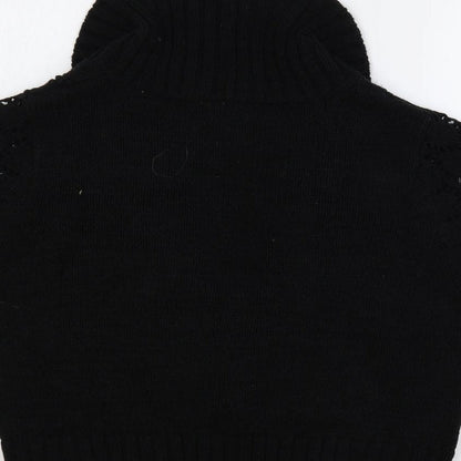 BHS Womens Black Collared Acrylic Cardigan Jumper Size 20