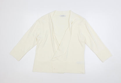 Womens UK Size 14 Marks and Spencer Ivory Cardigan Jumper