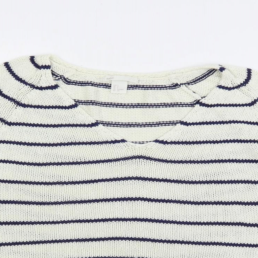 Womens UK Size S H&M White Pullover Jumper