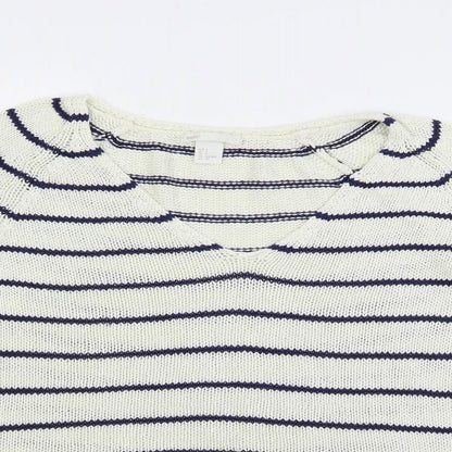 Womens UK Size S H&M White Pullover Jumper