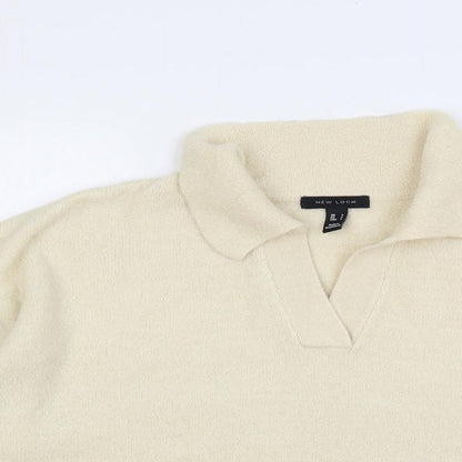 Womens UK Size L New Look Beige Pullover Jumper
