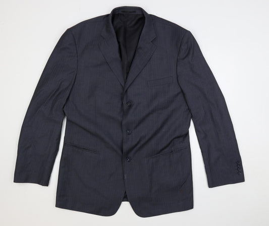 Mens UK Size 50 Boss Regular Blue Suit Jacket