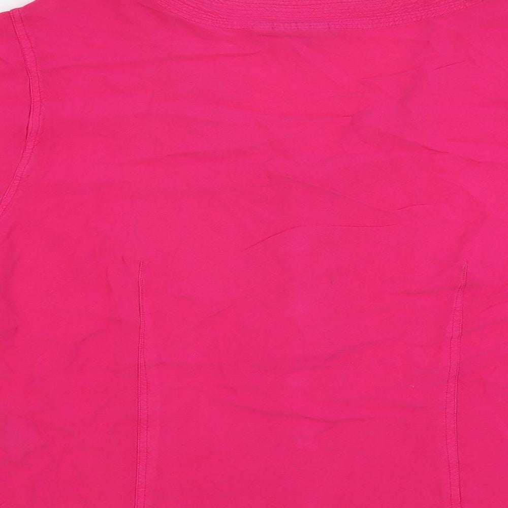 Womens UK Size 16 EAST Pink Basic Button-Up