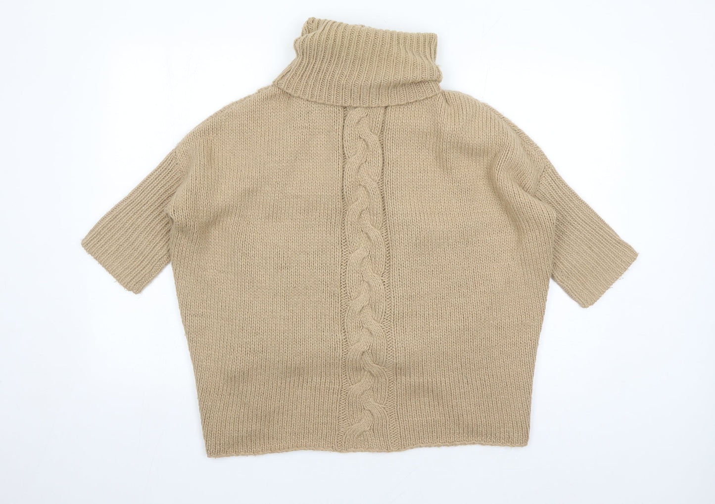 Womens UK Size One Size Mango Beige Pullover Jumper