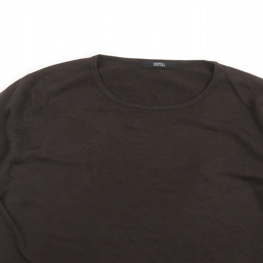 Womens UK Size 8 Marks and Spencer Brown Pullover Jumper