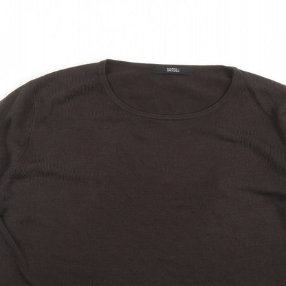 Womens UK Size 8 Marks and Spencer Brown Pullover Jumper