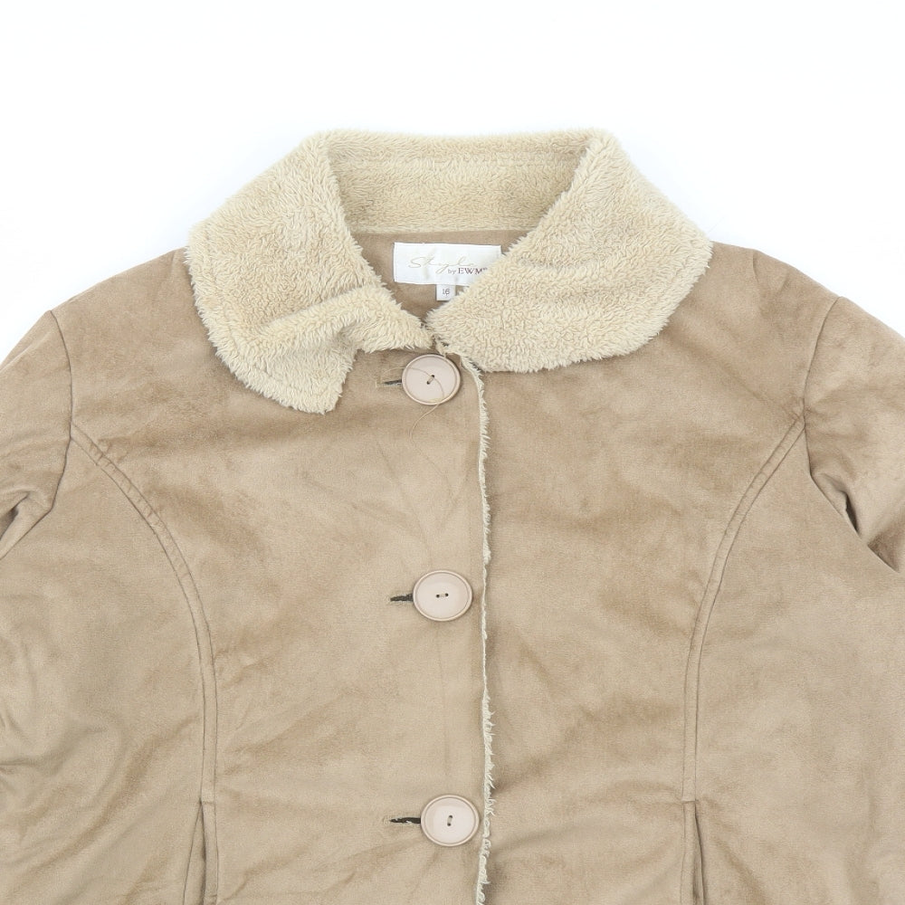 Womens UK Size 16 EWM Brown Jacket