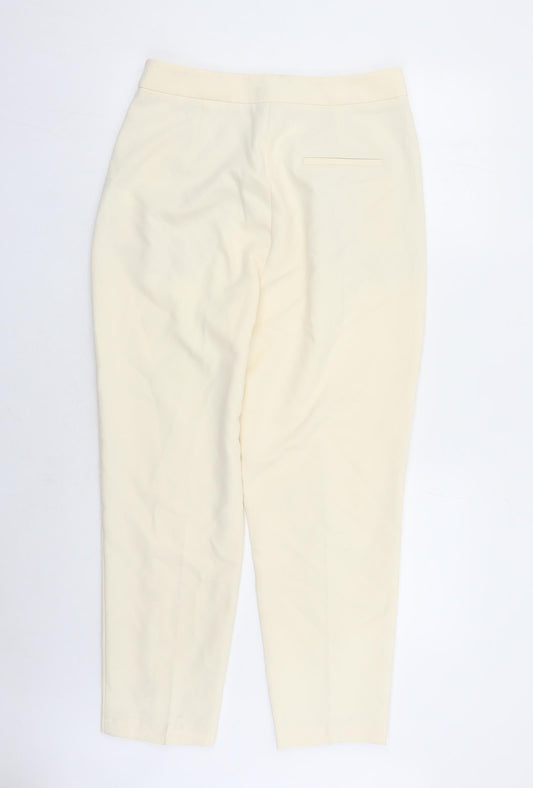 Womens UK Size L Zara Regular Fit  Ivory Trousers