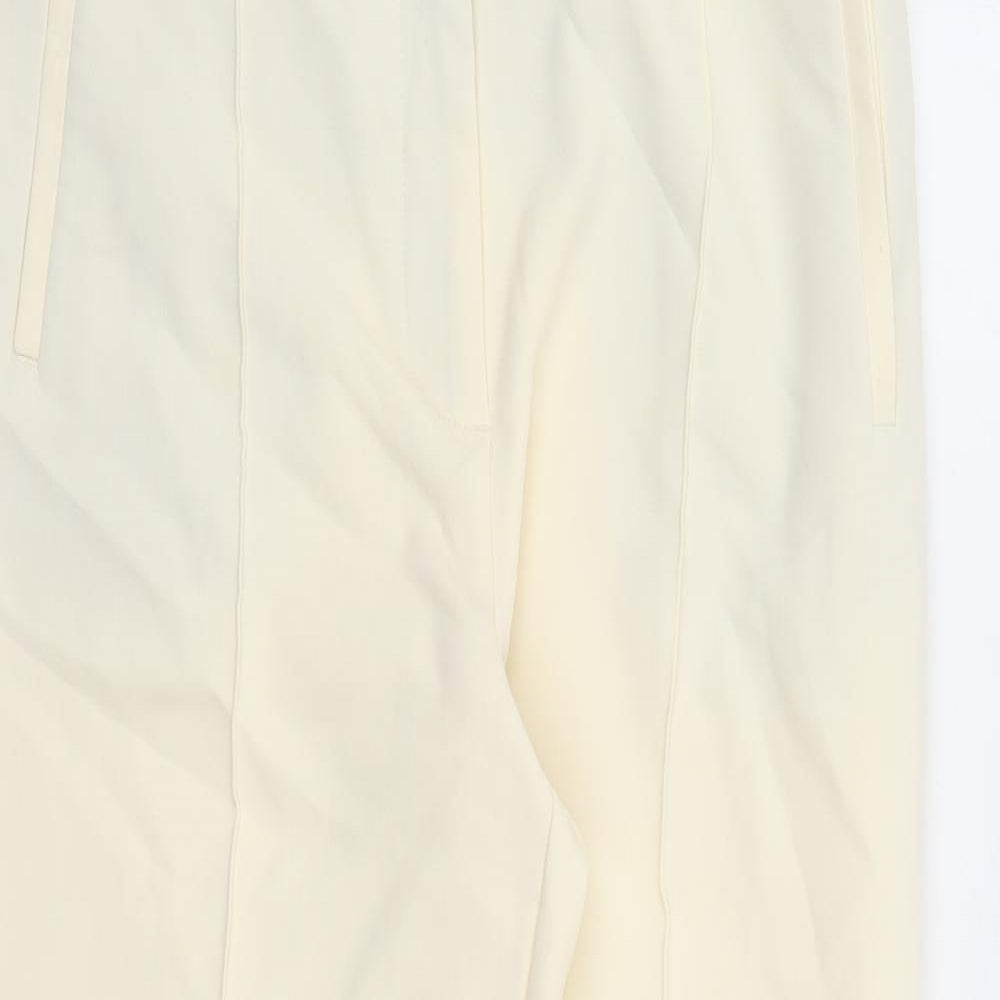 Womens UK Size L Zara Regular Fit  Ivory Trousers