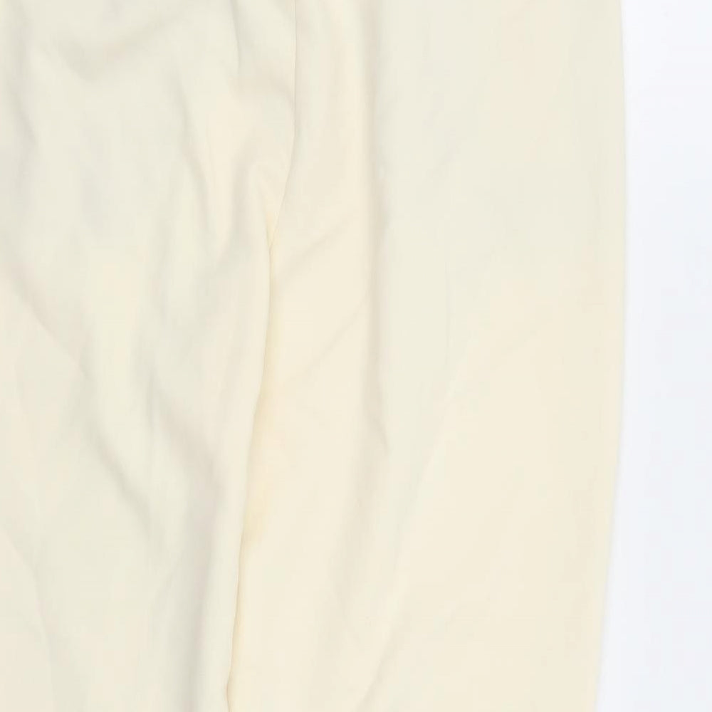 Womens UK Size L Zara Regular Fit  Ivory Trousers