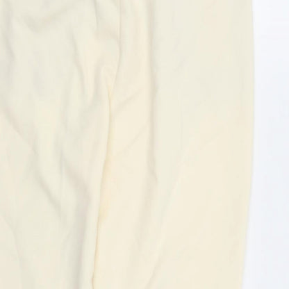 Womens UK Size L Zara Regular Fit  Ivory Trousers
