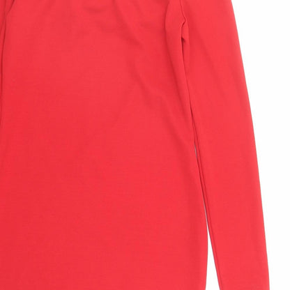 Glamorous Womens Red Polyester Bodycon Size S Off the Shoulder Pullover