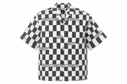 H&M Mens Brown Check Cotton Button-Up Size S Collared Button - Oversized