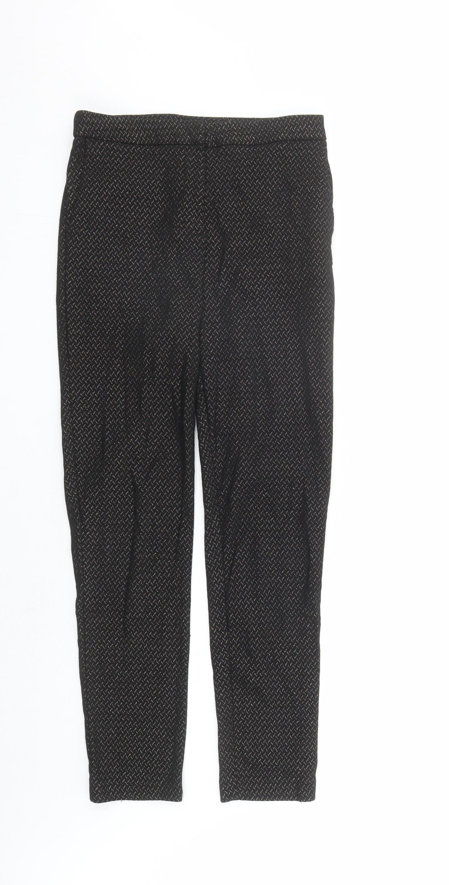 Womens UK Size 8 New Look Regular Fit  Black Trousers