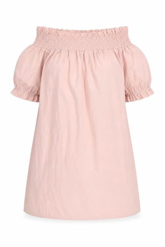 Yoins Womens Pink Polyester A-Line Size S Boat Neck Pullover
