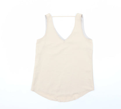 Womens UK Size 8 Oasis Beige Basic Tank