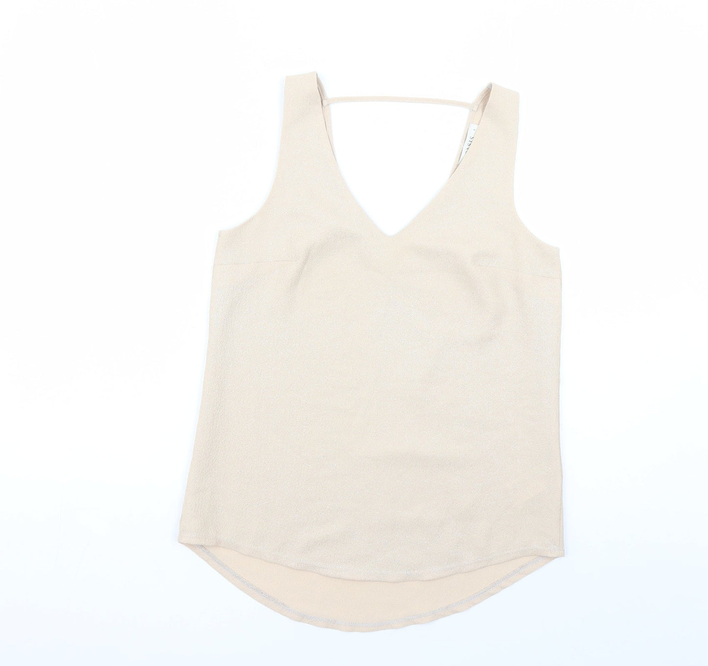 Womens UK Size 8 Oasis Beige Basic Tank