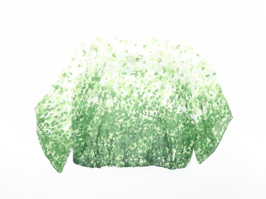 Womens UK Size L Alfani Green Basic Blouse
