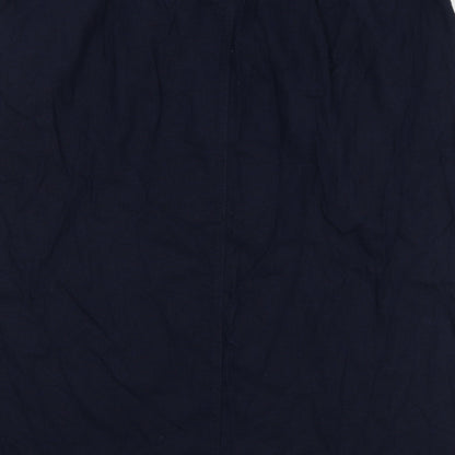 Marks and Spencer Womens Blue Flax A-Line Skirt Size 22 Tie