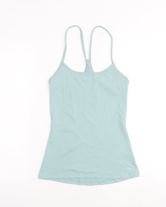 GOODMOVE Womens Green Polyester Camisole Tank Size 6 Scoop Neck Pullover