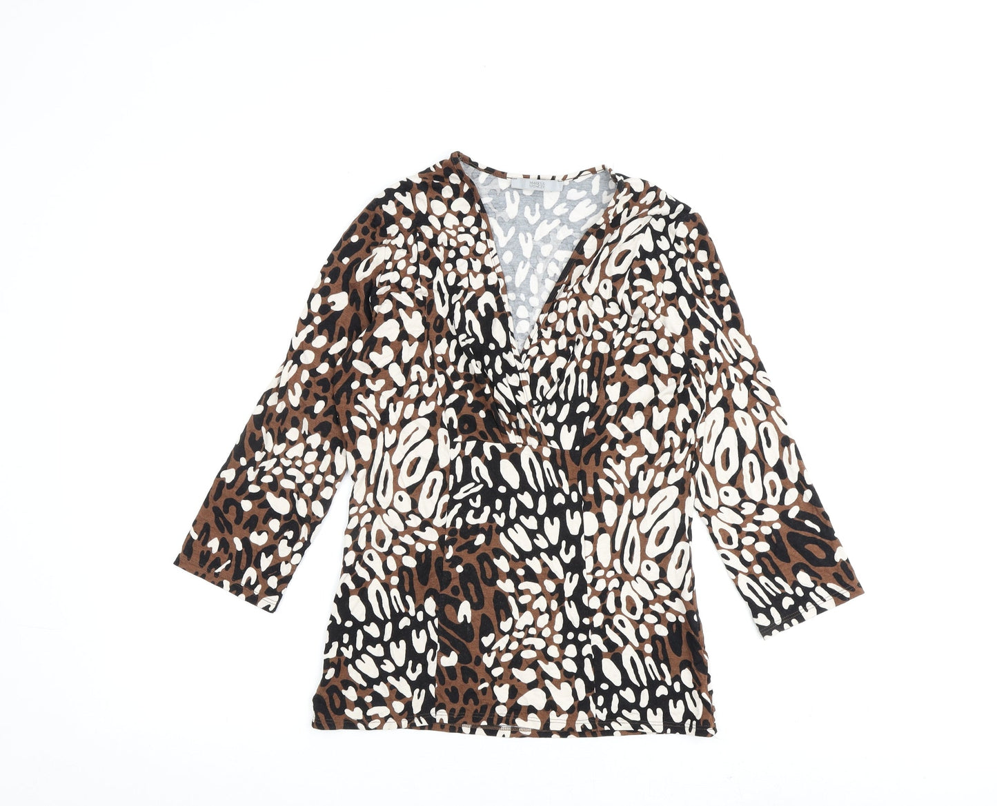 Womens UK Size 12 Marks and Spencer Brown Basic Blouse