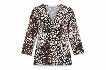 Womens UK Size 12 Marks and Spencer Brown Basic Blouse