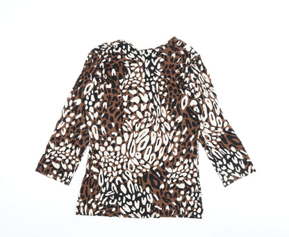Womens UK Size 12 Marks and Spencer Brown Basic Blouse