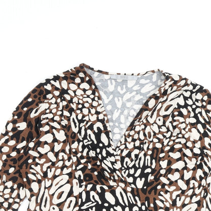Womens UK Size 12 Marks and Spencer Brown Basic Blouse