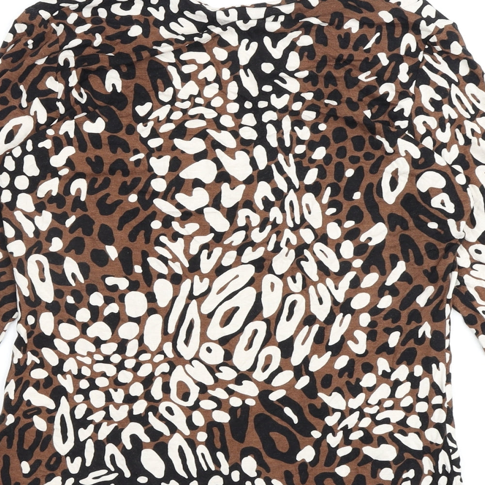 Womens UK Size 12 Marks and Spencer Brown Basic Blouse