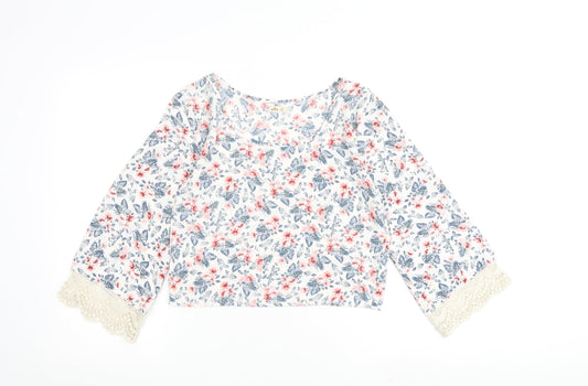 Womens UK Size XS Hollister White Basic Blouse