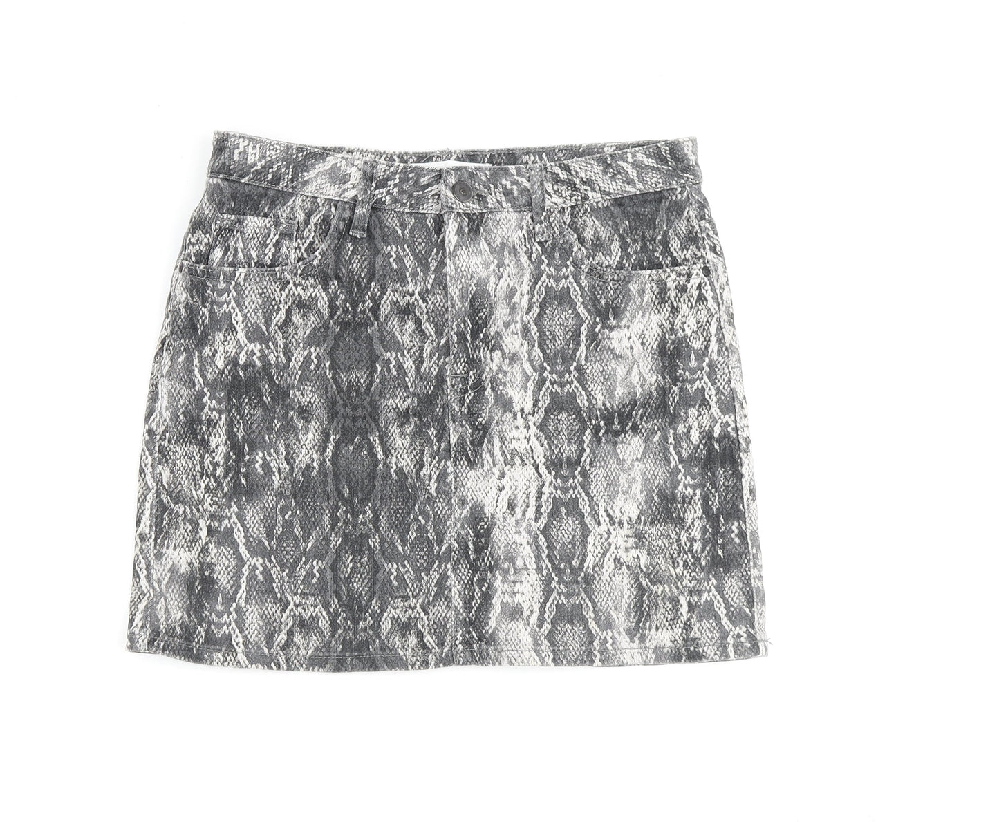 Womens UK Size M Zara A-Line Denim Skirt