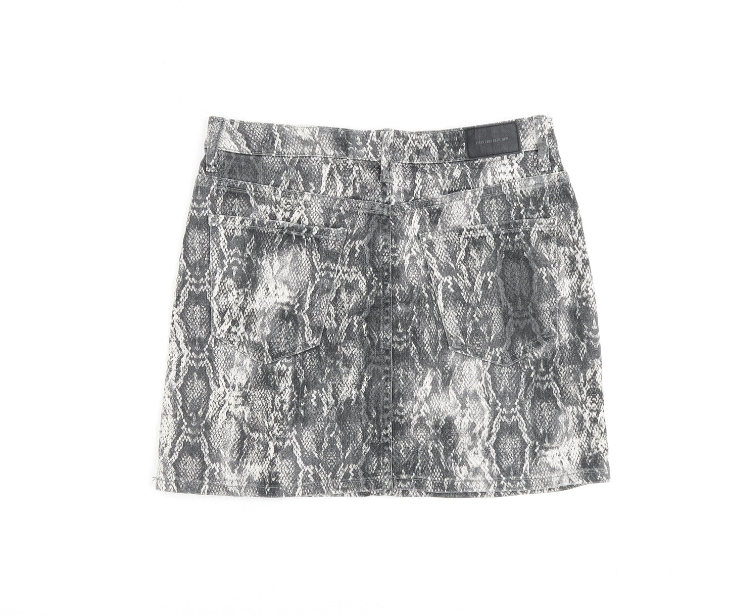 Womens UK Size M Zara A-Line Denim Skirt