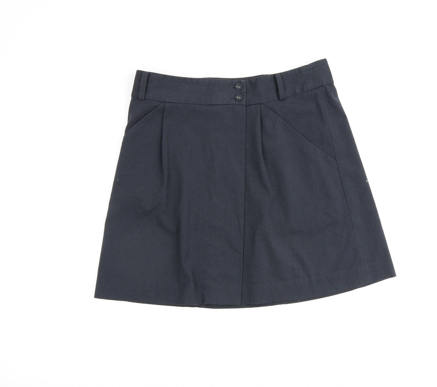 Gap Womens Grey Polyester A-Line Skirt Size 10 Button