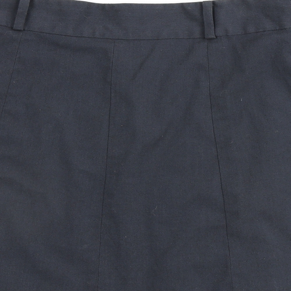 Gap Womens Grey Polyester A-Line Skirt Size 10 Button