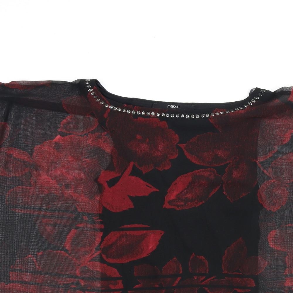 Womens UK Size 8 NEXT Black Basic Blouse