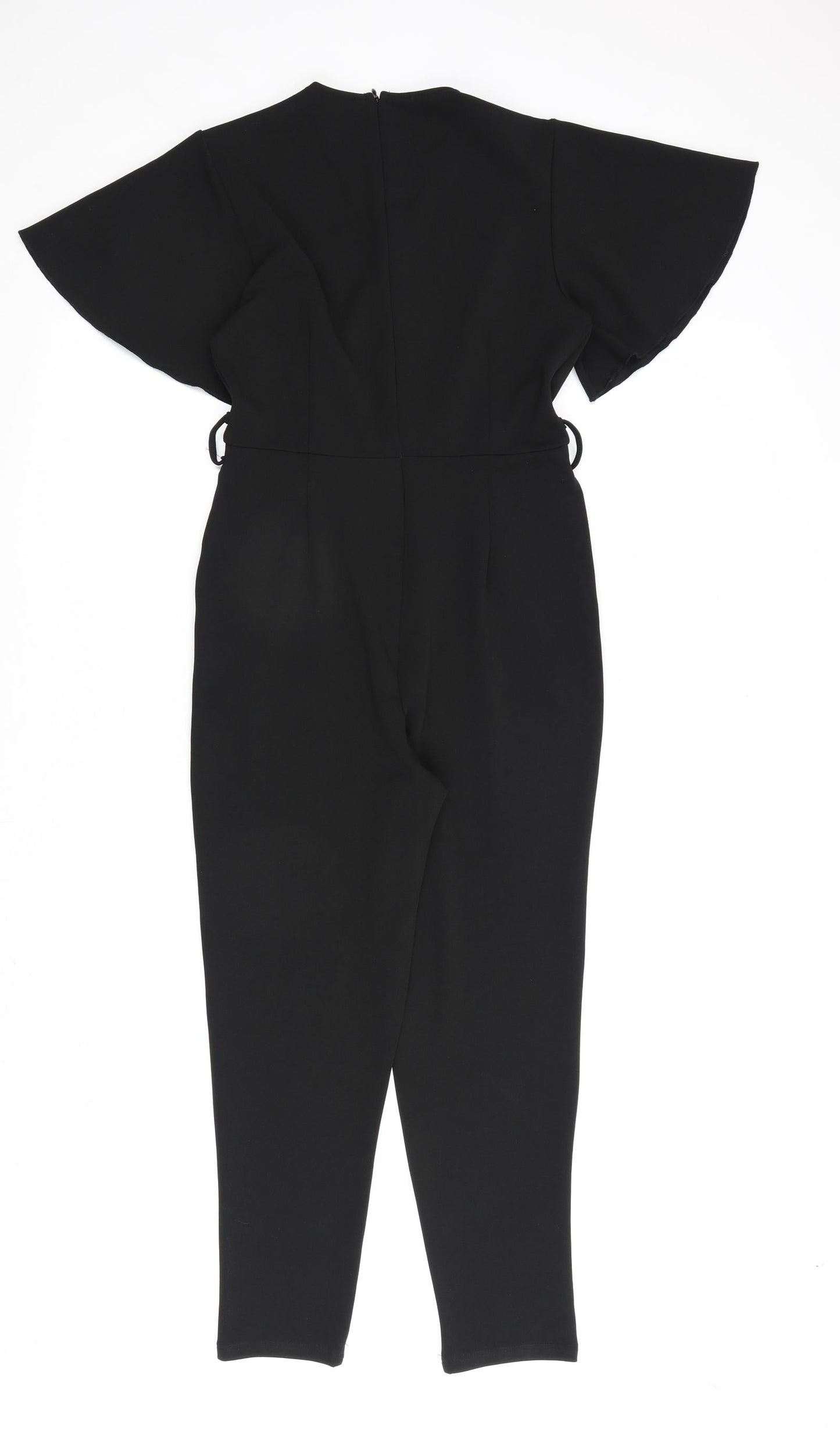 Girl in Mind Womens Black Polyester Jumpsuit One-Piece Size 10 L26 in Zip