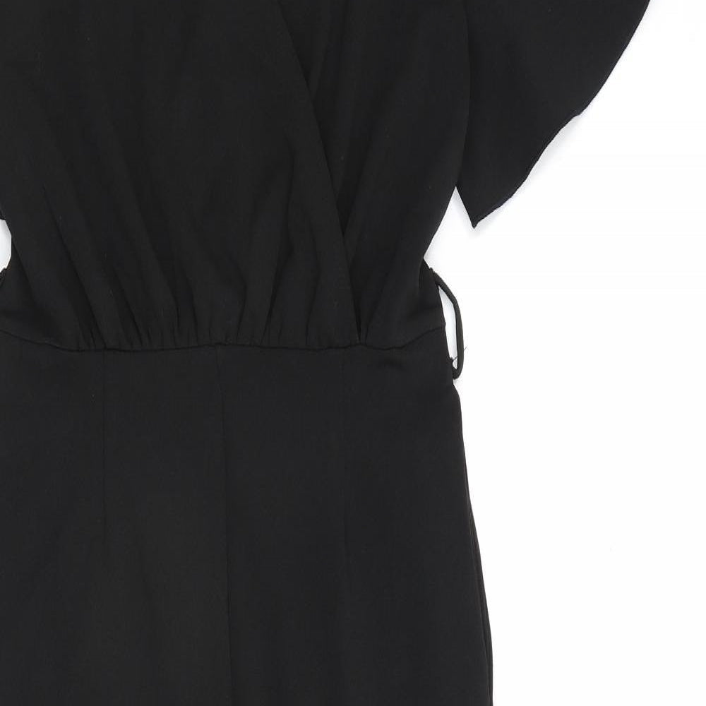 Girl in Mind Womens Black Polyester Jumpsuit One-Piece Size 10 L26 in Zip