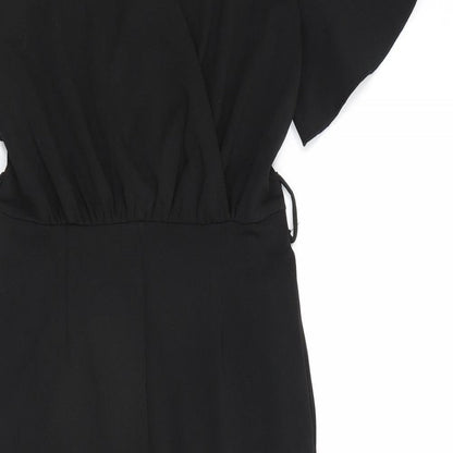 Girl in Mind Womens Black Polyester Jumpsuit One-Piece Size 10 L26 in Zip