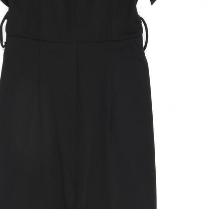 Girl in Mind Womens Black Polyester Jumpsuit One-Piece Size 10 L26 in Zip