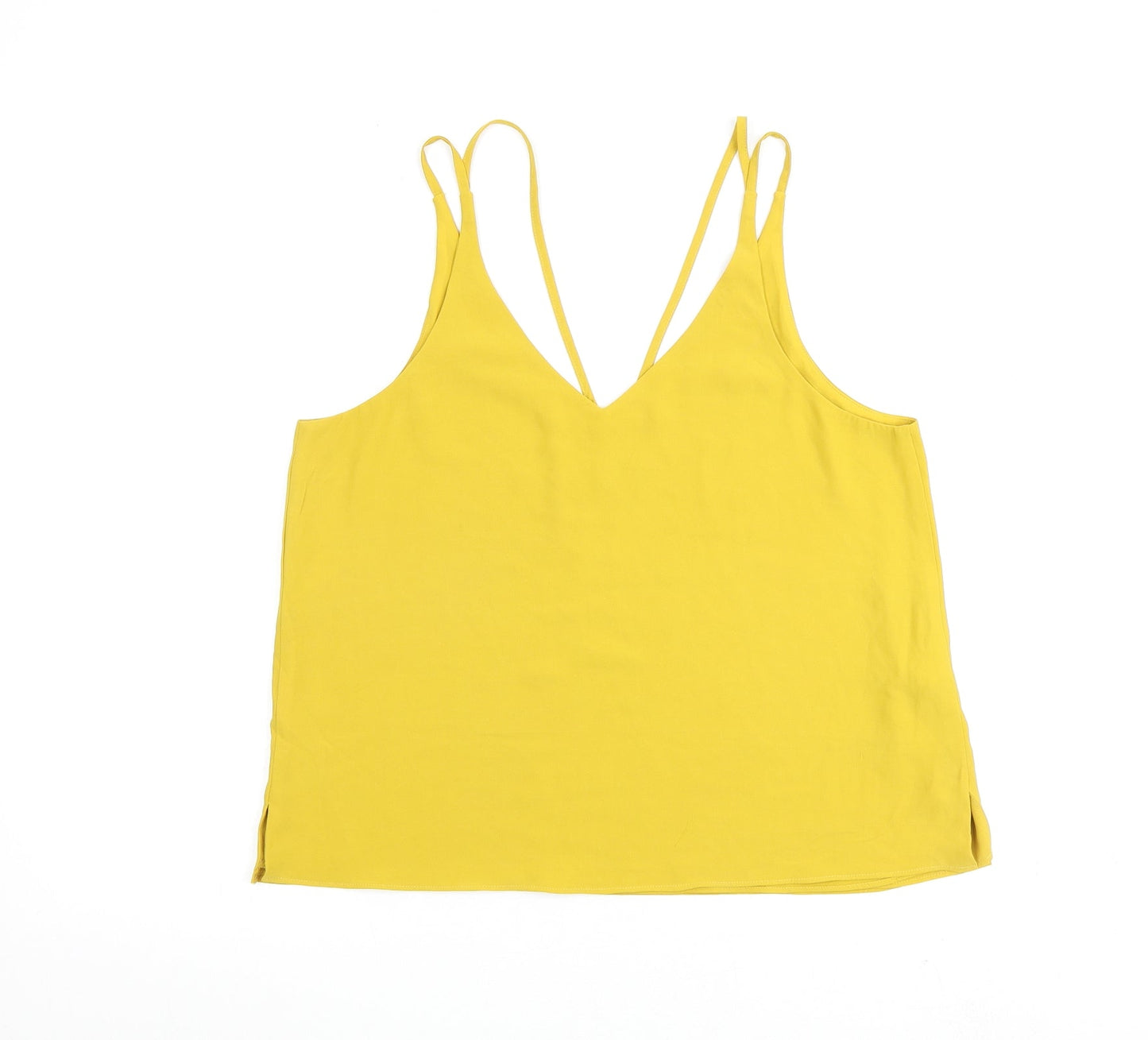 Womens UK Size 12 Topshop Yellow Camisole Tank