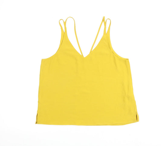 Womens UK Size 12 Topshop Yellow Camisole Tank