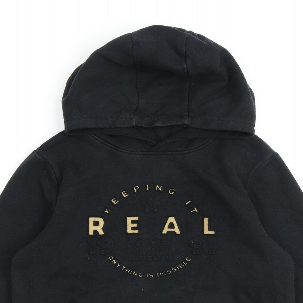 NEXT Boys Black Cotton Pullover Hoodie Size 10 Years Pullover