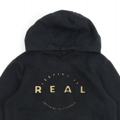 NEXT Boys Black Cotton Pullover Hoodie Size 10 Years Pullover
